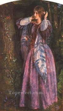 Arthur Hughes Painting - Amy study Pre Raphaelite Arthur Hughes